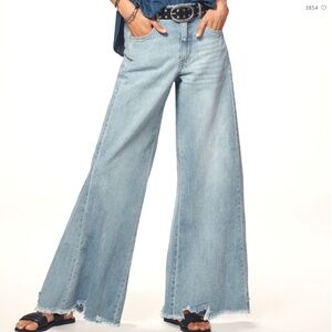 Pilcro Anthropologie sz 29P light wash wide leg denim jean - comfy